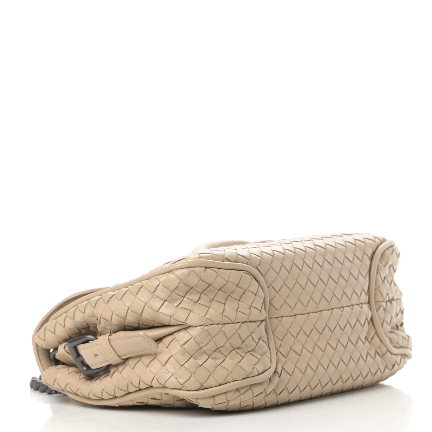Bottega Veneta Nappa Intrecciato Rialto Shoulder Bag Nude 4 of 11
