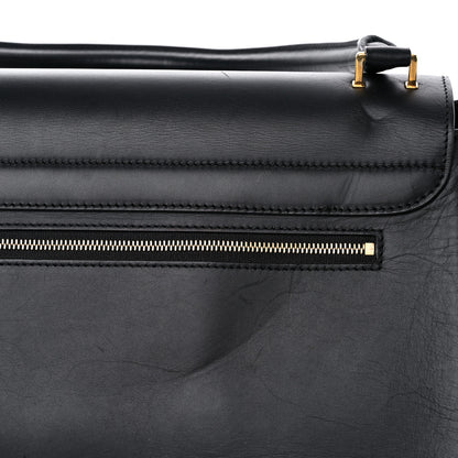 Celine Natural Calfskin Suede Medium Bi-Color Trapeze Black 19 of 27