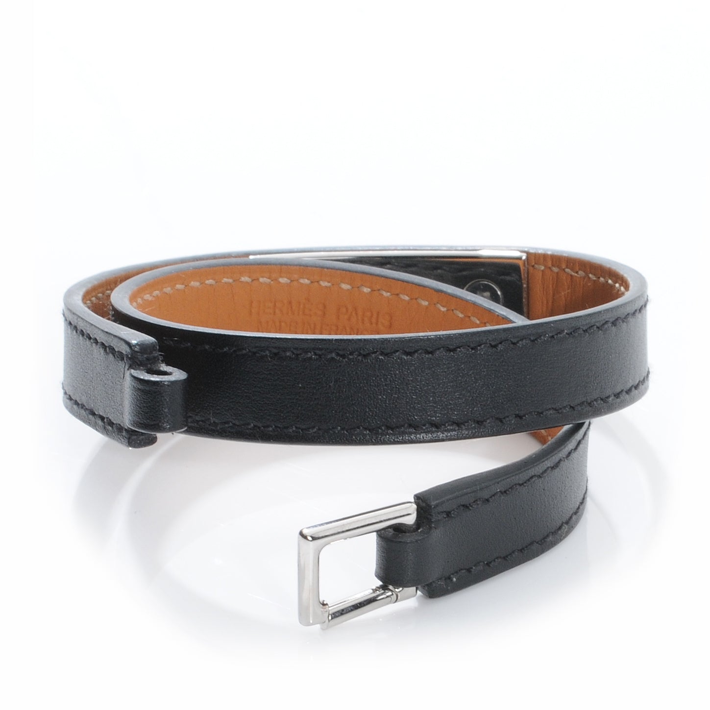 Hermes Chamonix Rivale Double Tour Bracelet Small Black 5 of 8