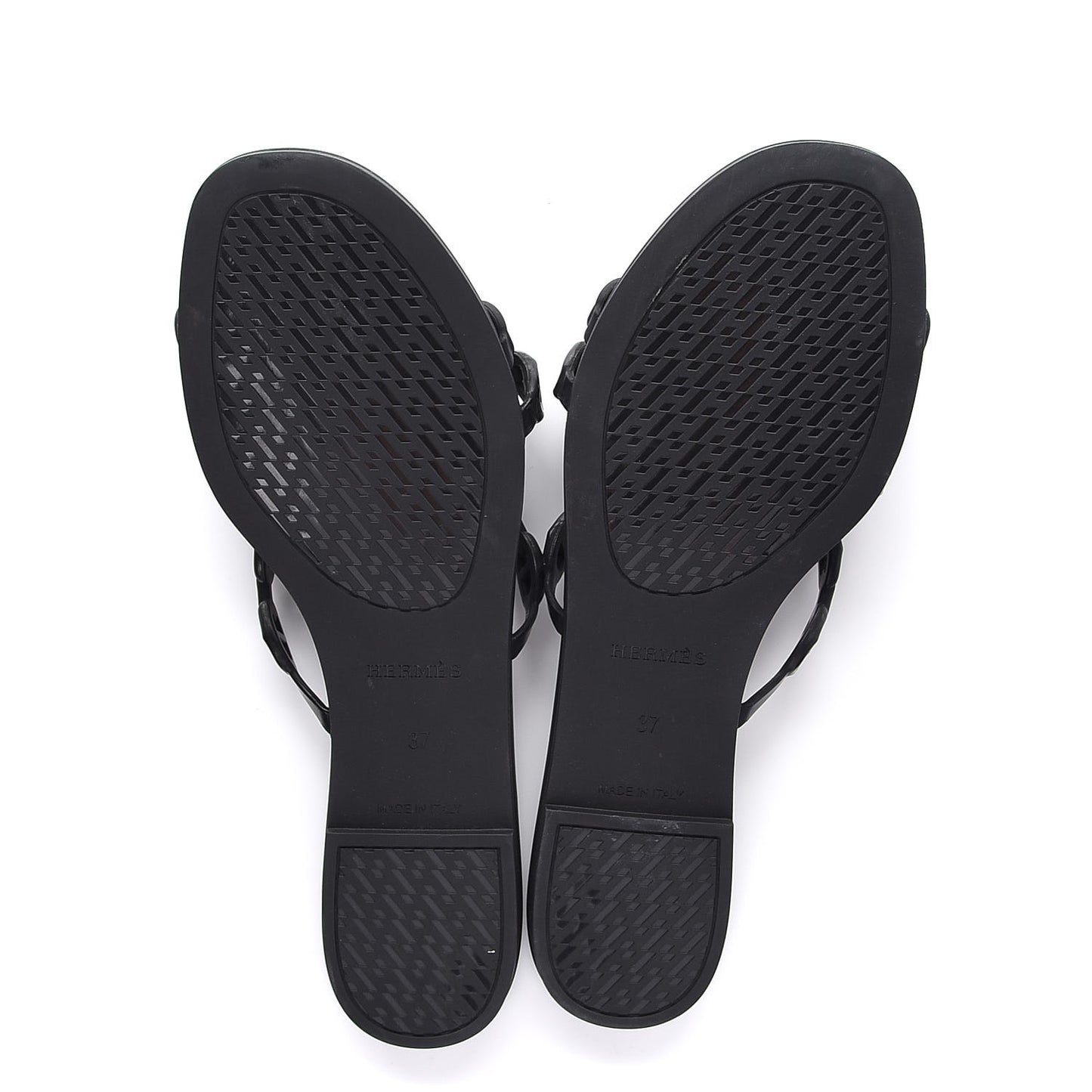 Rubber Chaine d'Ancre Rivage Sandals 37 Black