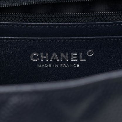 Chanel Caviar Quilted Jumbo Single Flap Navy 6 of 10