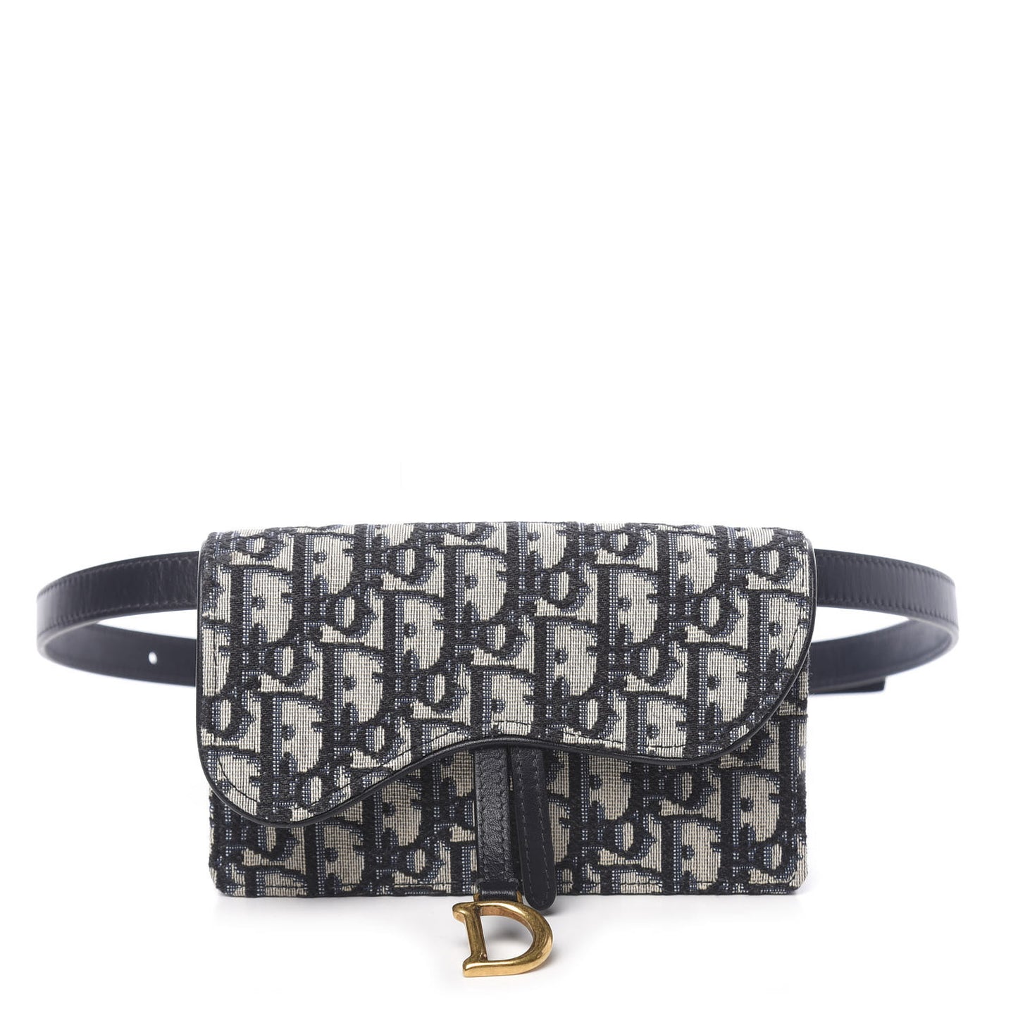 Oblique Saddle Belt Bag Blue