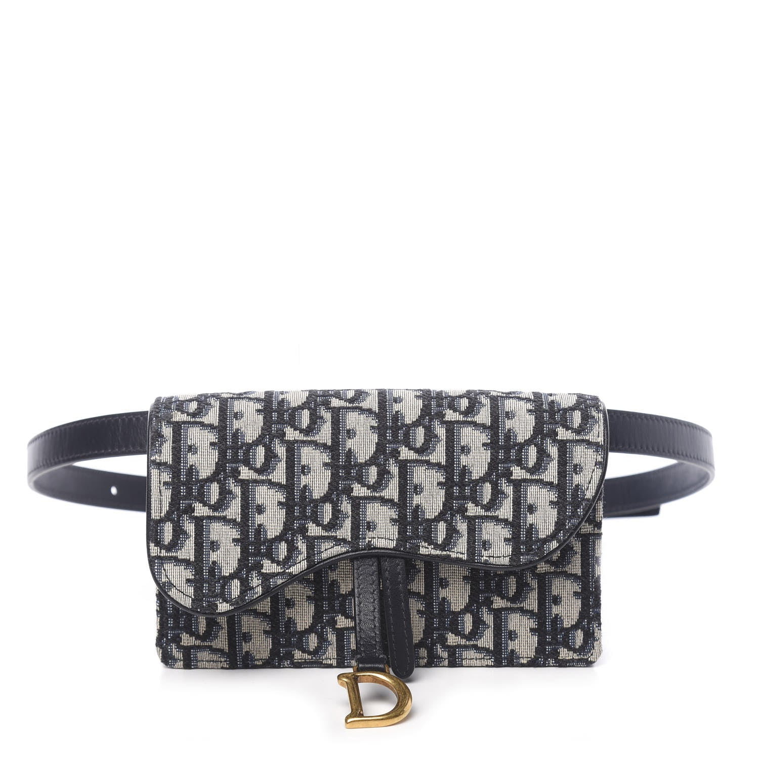 Christian Dior Oblique Saddle Belt Bag Blue 1 of 11
