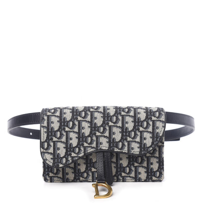 Christian Dior Oblique Saddle Belt Bag Blue 1 of 11