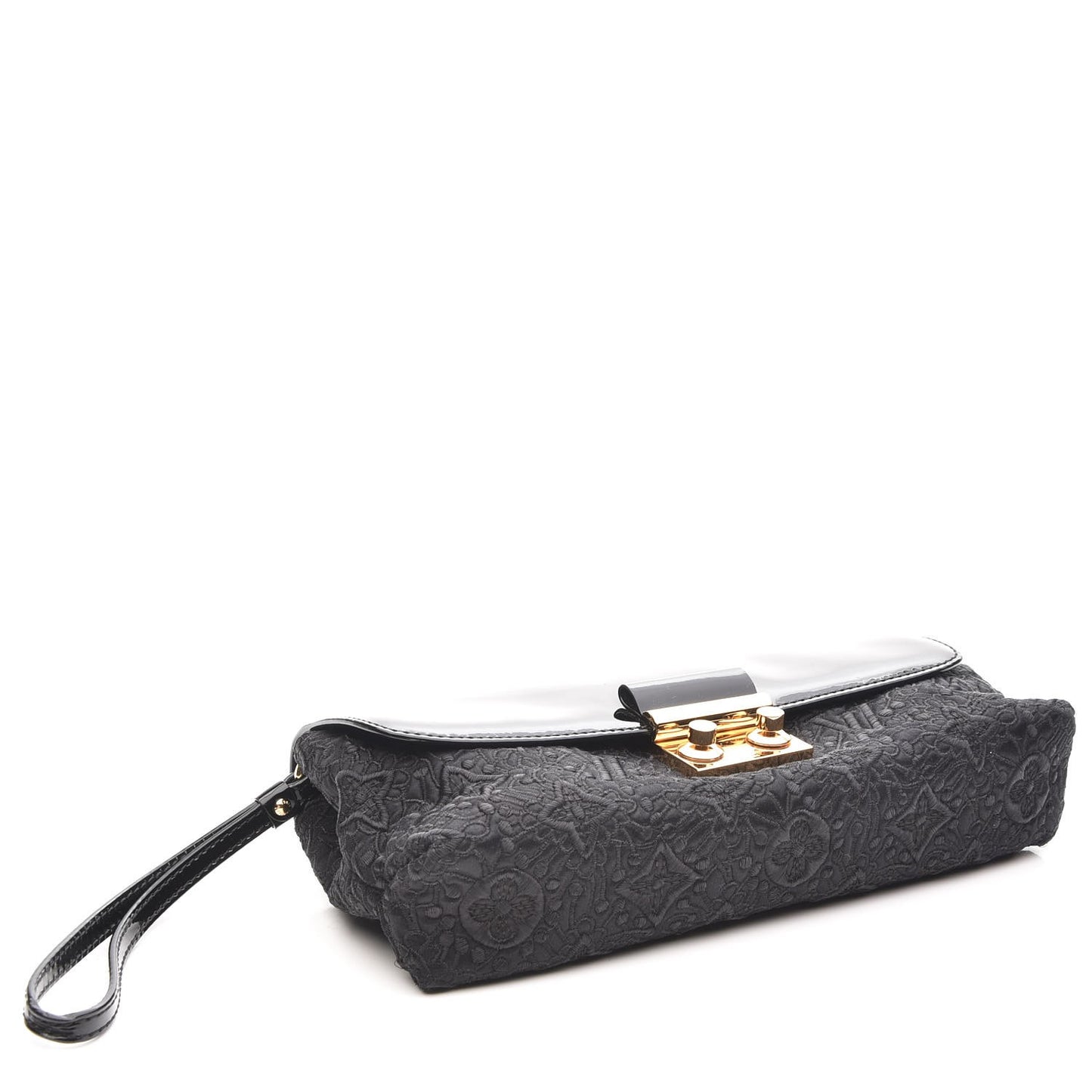 Satin Dentelle Pochette Black