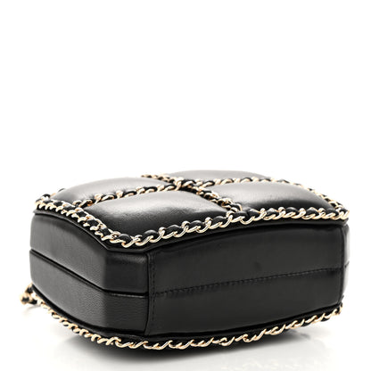 Chanel Lambskin Minaudiere Chain Clutch Black 4 of 10
