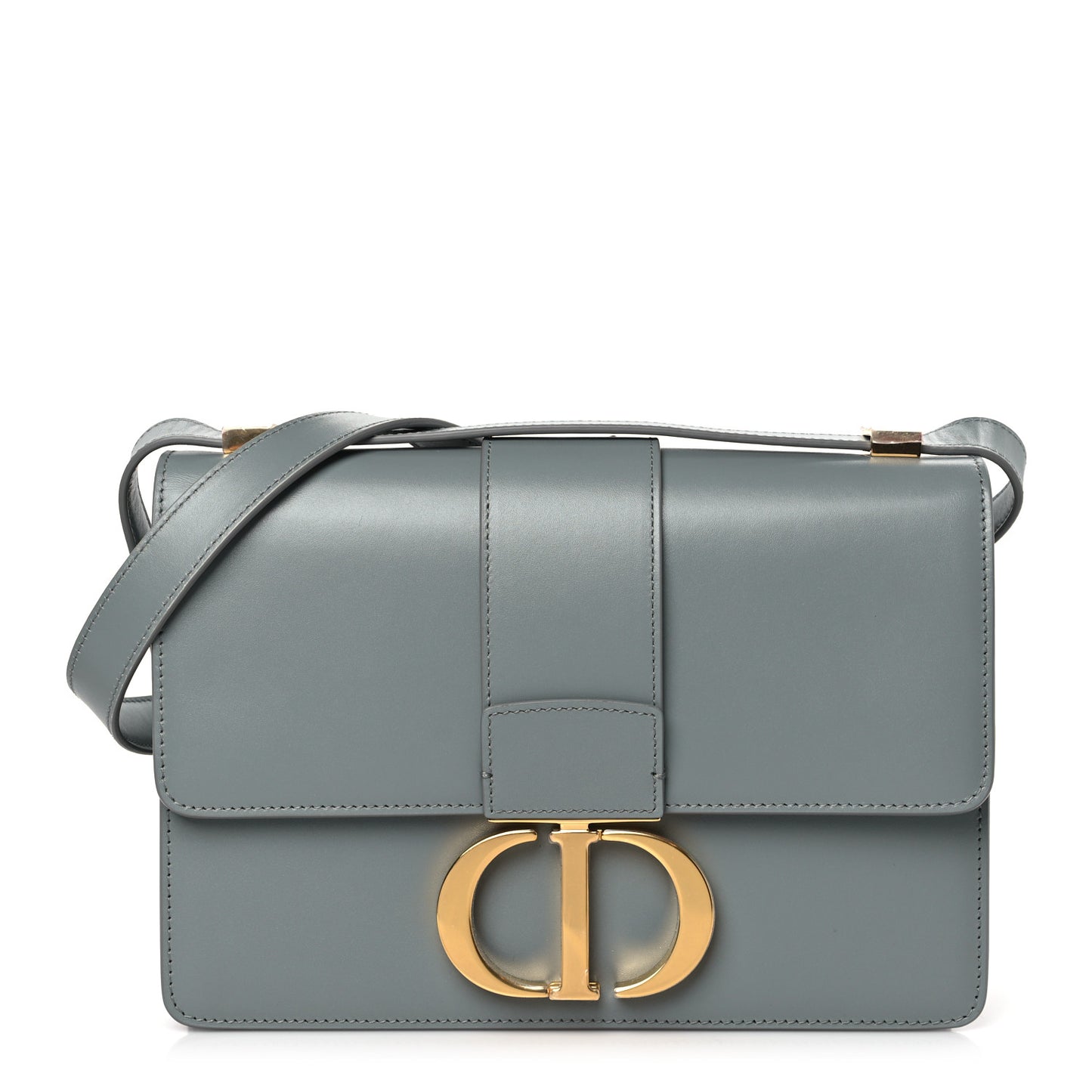 Smooth Calfskin 30 Montaigne Flap Bag Gray