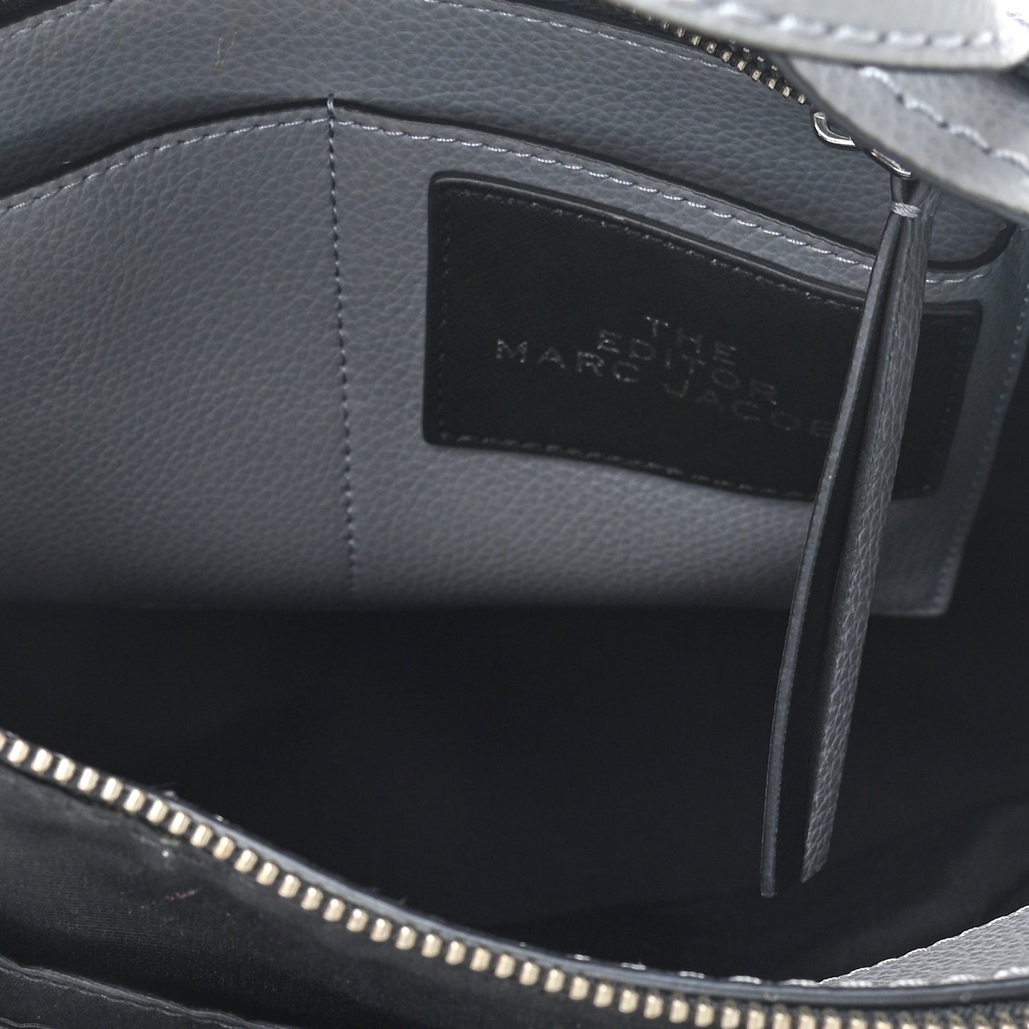 Pebbled Calfskin Editor Shopping Tote Grey
