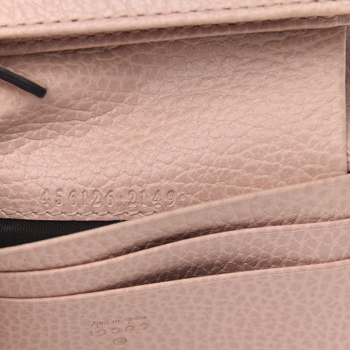 Dollar Calfskin GG Marmont Card Case Perfect Pink