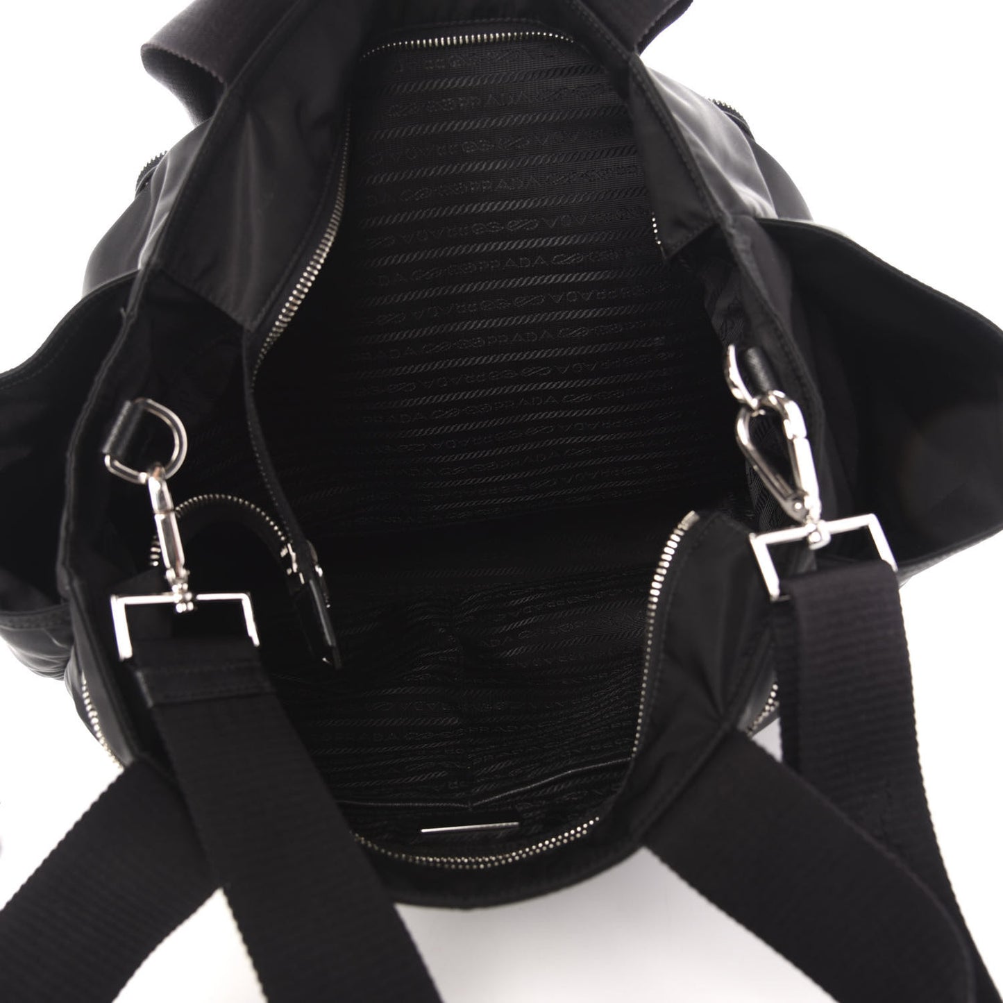 Tessuto Nylon Vela Diaper Bag Black