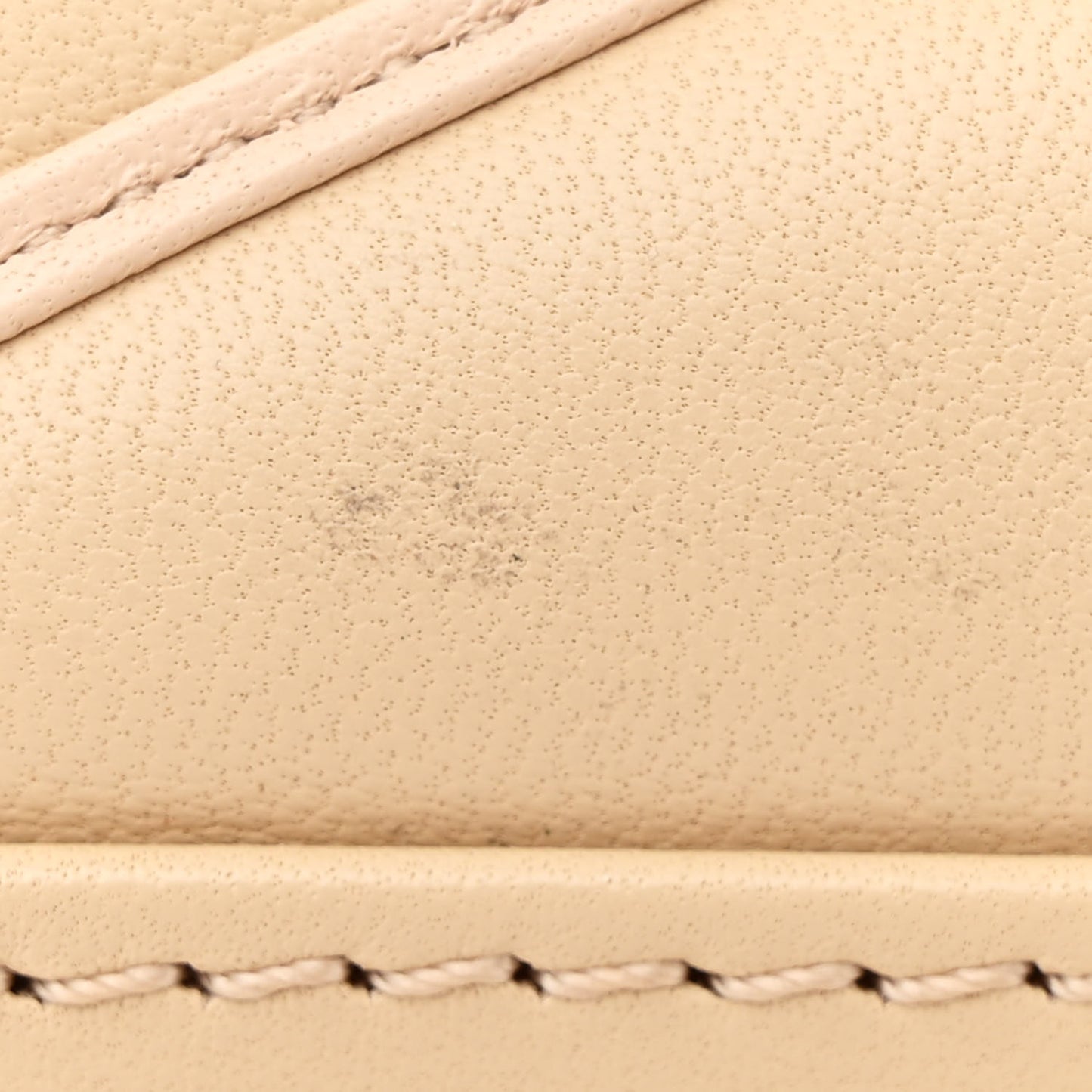 Lambskin Studded Malletage Top Handle GO-14 MM Beige