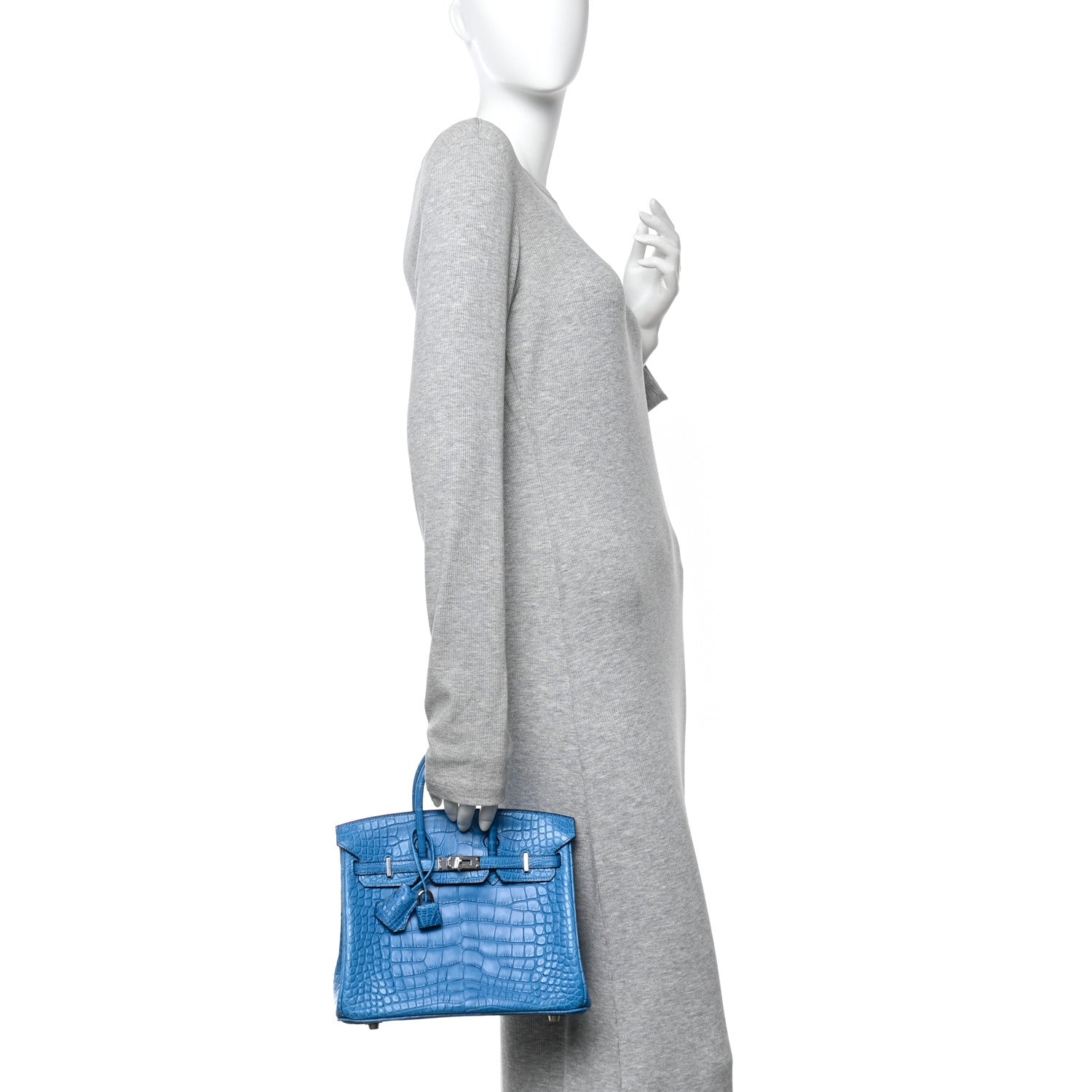 Hermes Matte Alligator Birkin 25 Mykonos 2 of 12
