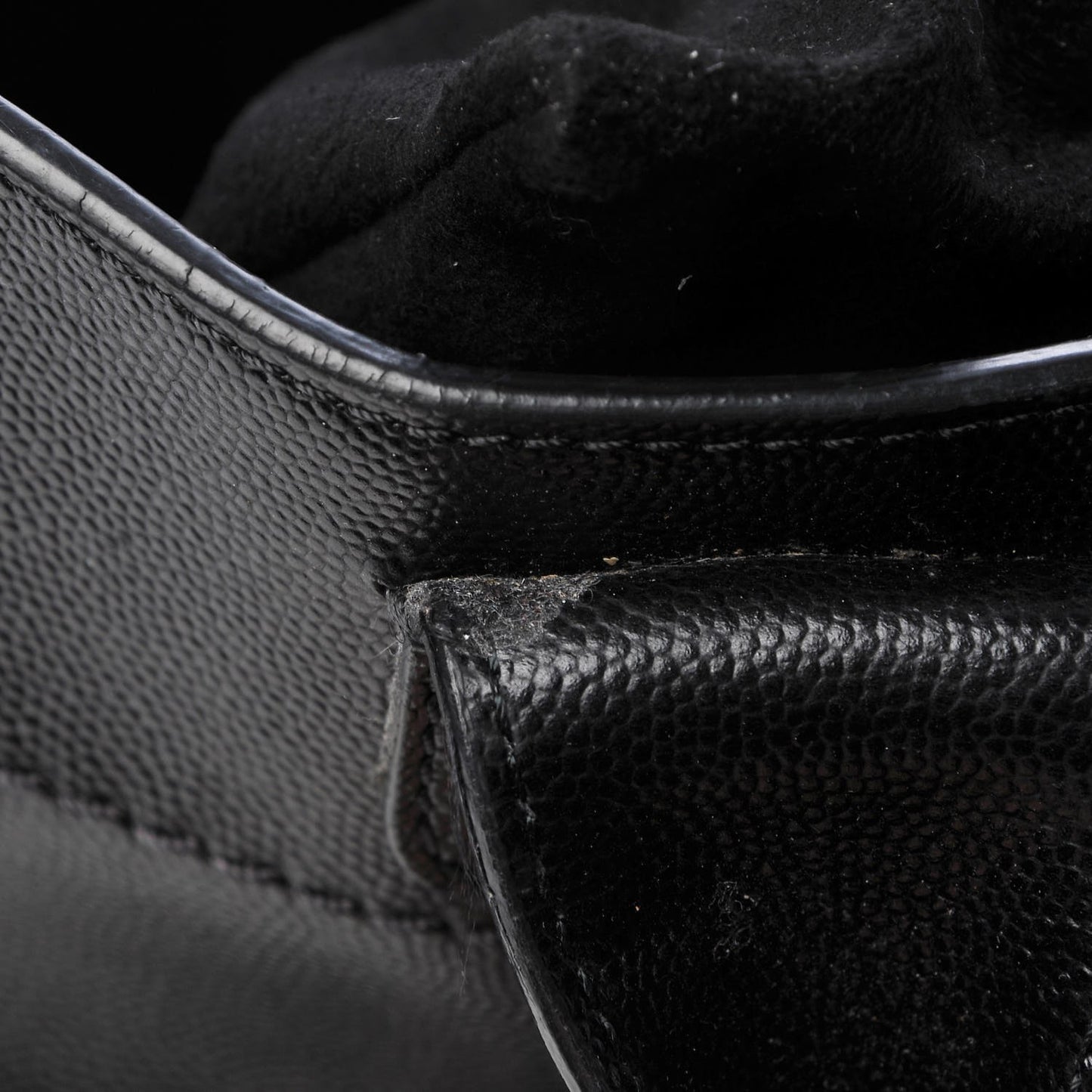 Caviar Medium Studded Deauville Tote Black