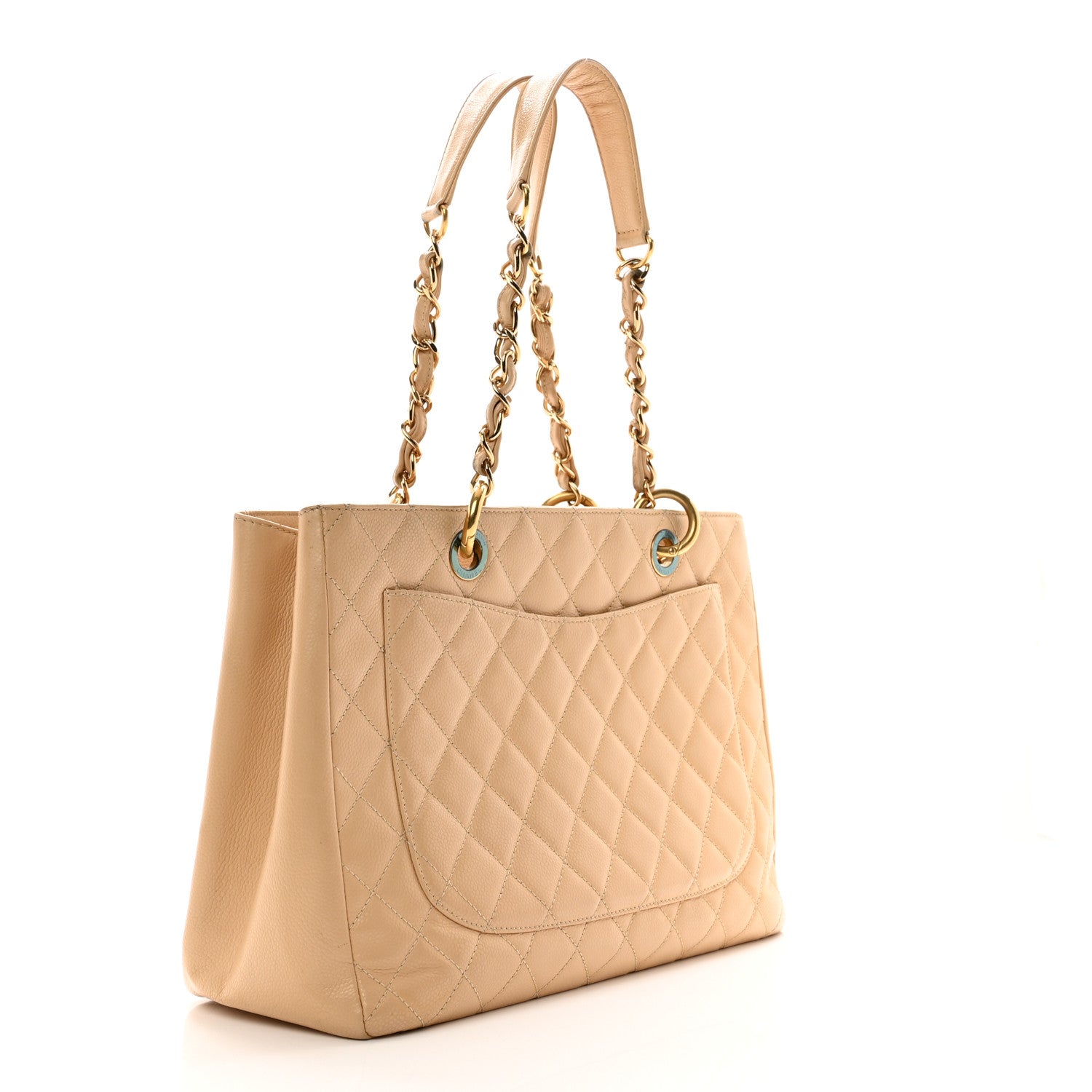 Chanel Caviar Quilted Grand Shopping Tote GST Beige Clair 3 of 11