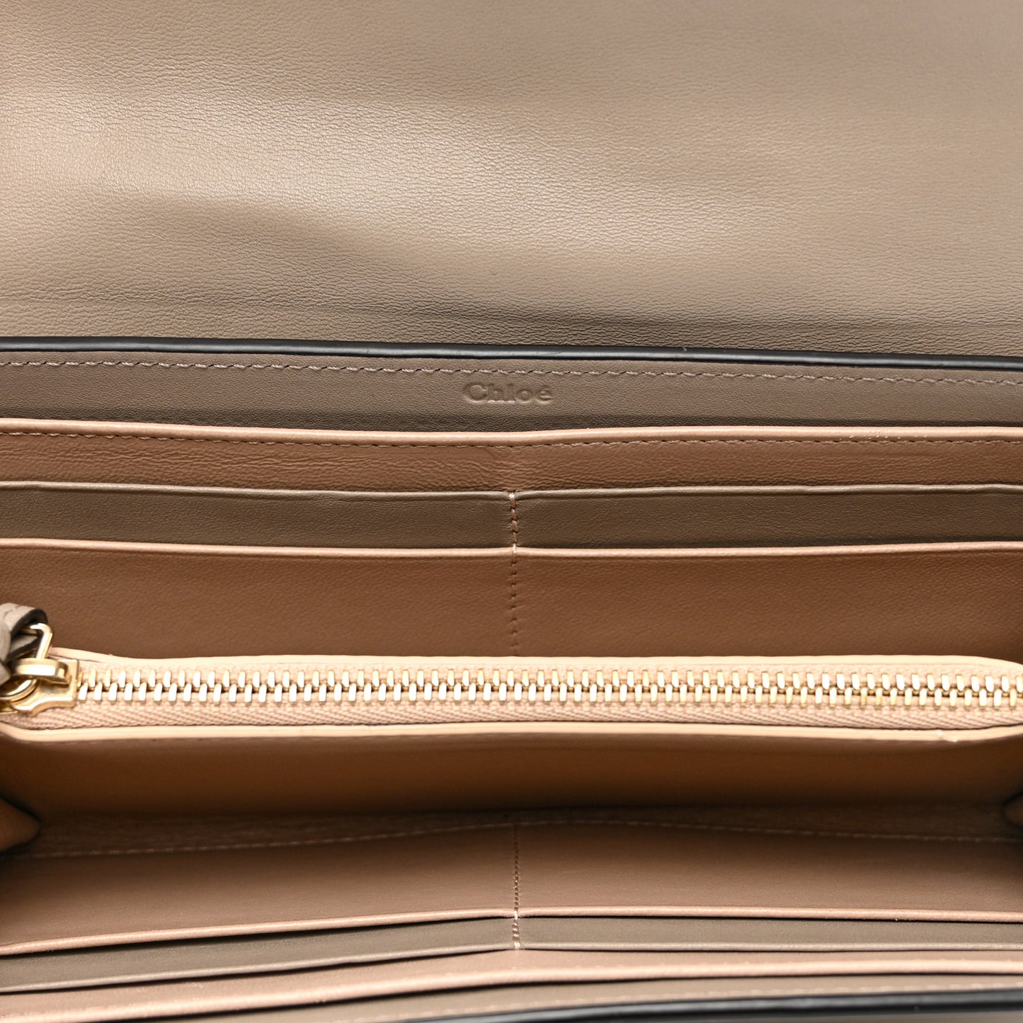 Suede Calfskin Faye Wallet Motty Grey