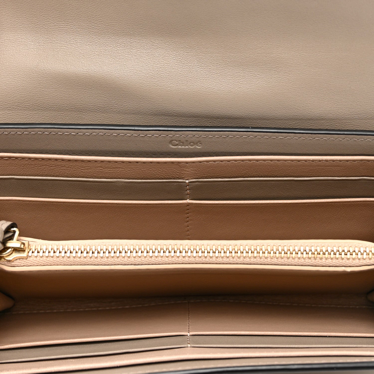 Chloe Suede Calfskin Faye Wallet Motty Grey 5 of 8