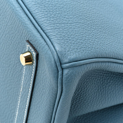 Hermes Togo BIRKIN 30 Blue Jean 13 of 17