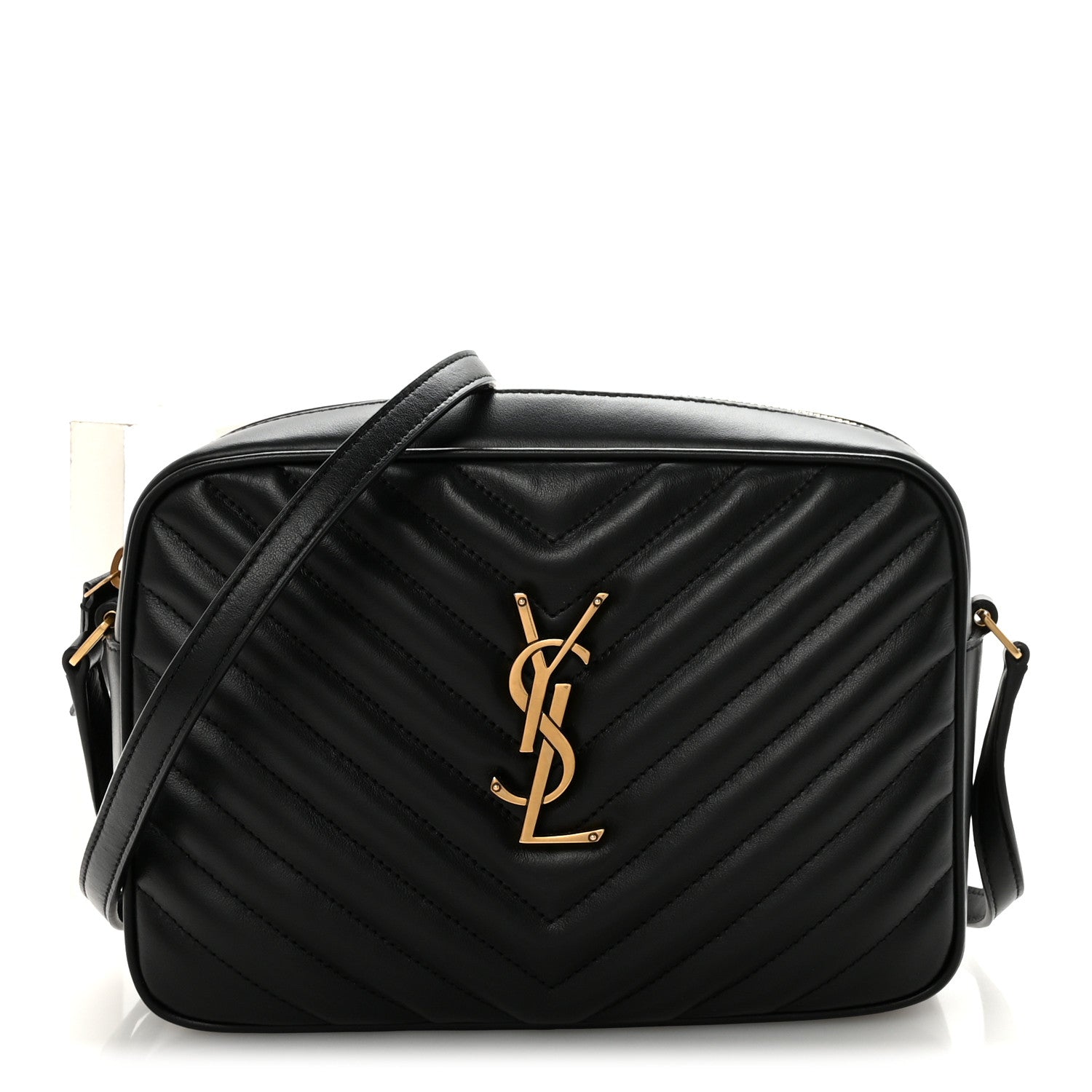 Saint Laurent Calfskin Matelasse Monogram Lou Camera Bag Black 1 of 9