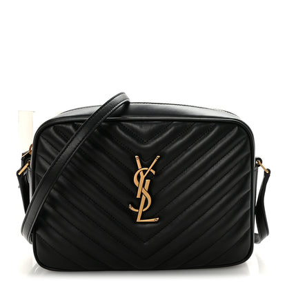 Saint Laurent Calfskin Matelasse Monogram Lou Camera Bag Black 1 of 9