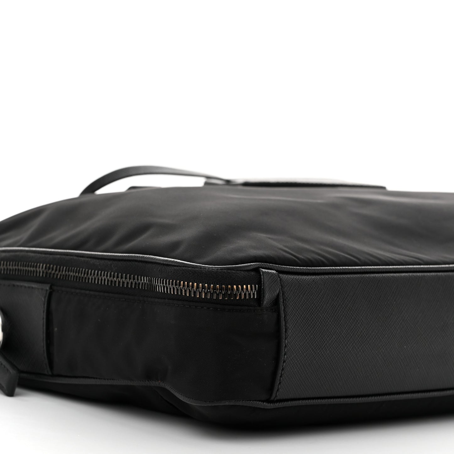 Tessuto Nylon Saffiano Briefcase Black