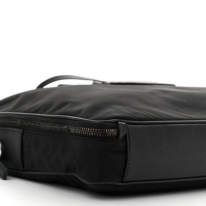 Prada Tessuto Nylon Saffiano Briefcase Black 10 of 11