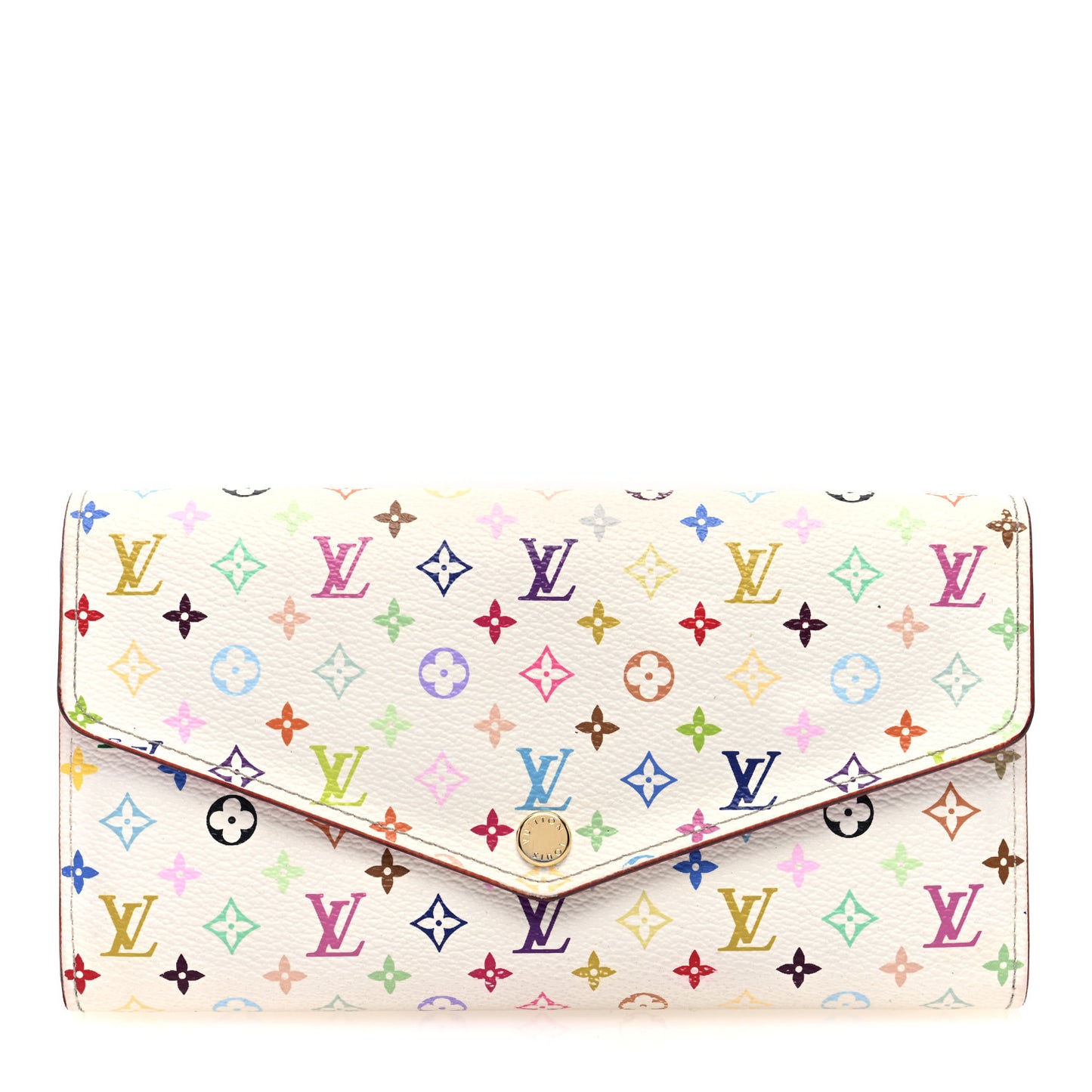 Monogram Multicolor Sarah Wallet NM White Litchi