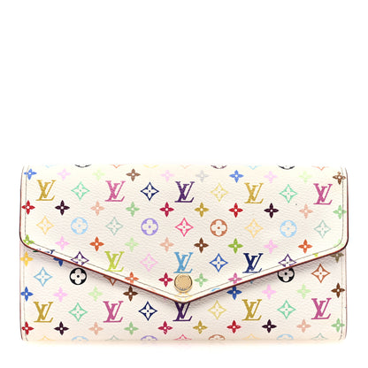 Louis Vuitton Monogram Multicolor Sarah Wallet NM White Litchi 1 of 6