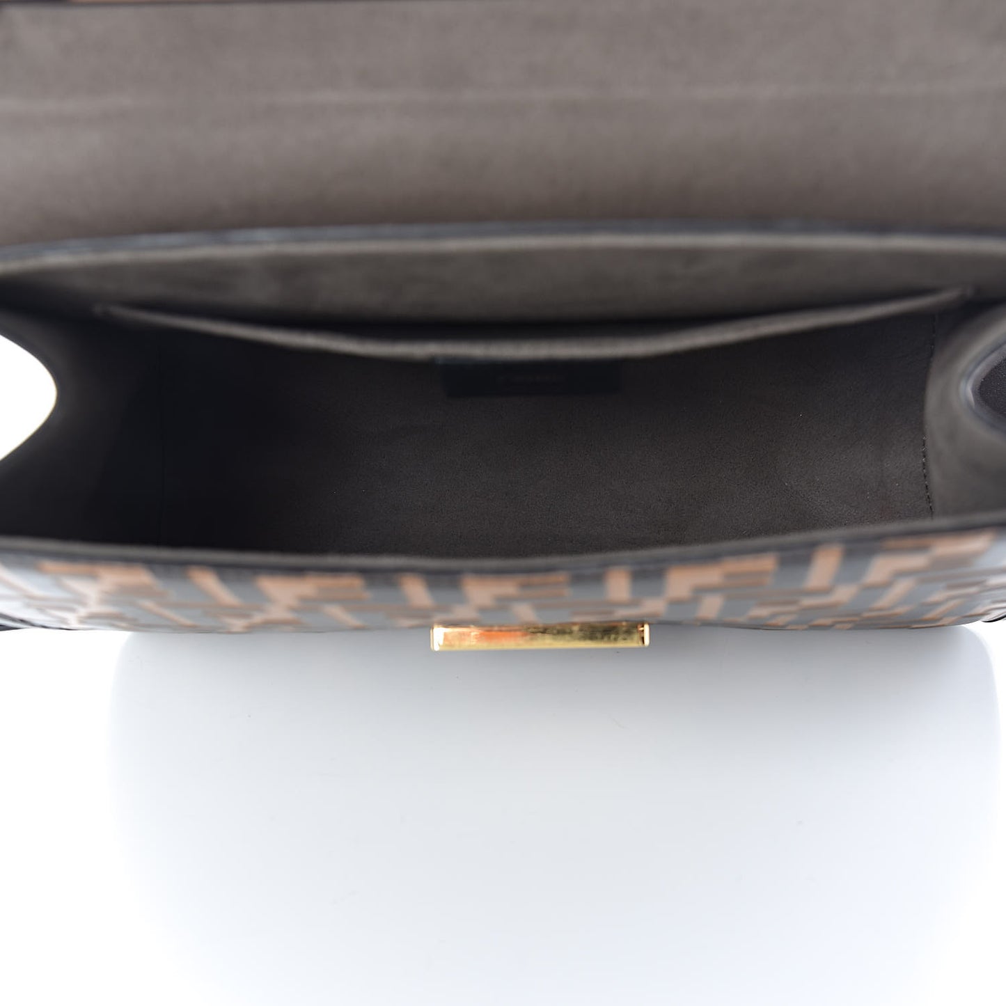 Vitello Century F is Fendi FF Embossed Kan I Shoulder Bag Orzo Tobacco