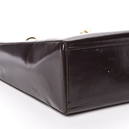 Christian Dior Glazed Calfskin Large Lady Dior Dark Brown 8 of 9