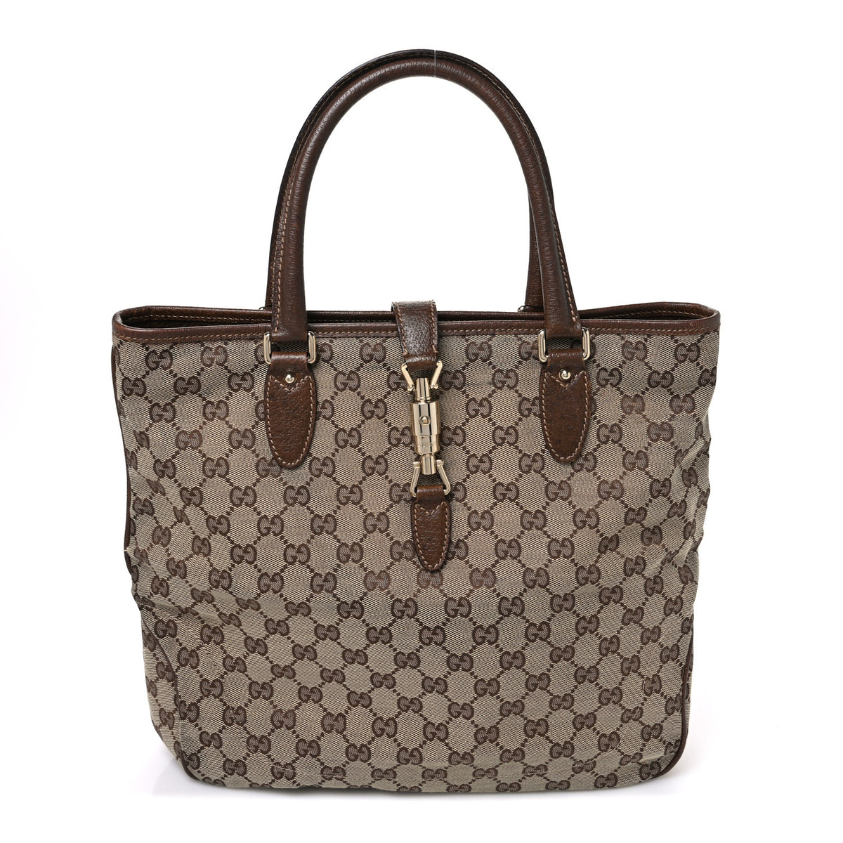 Monogram Piston Lock Tote Brown