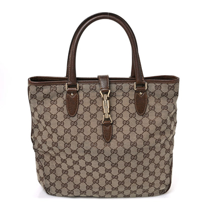 Gucci Monogram Piston Lock Tote Brown 1 of 10