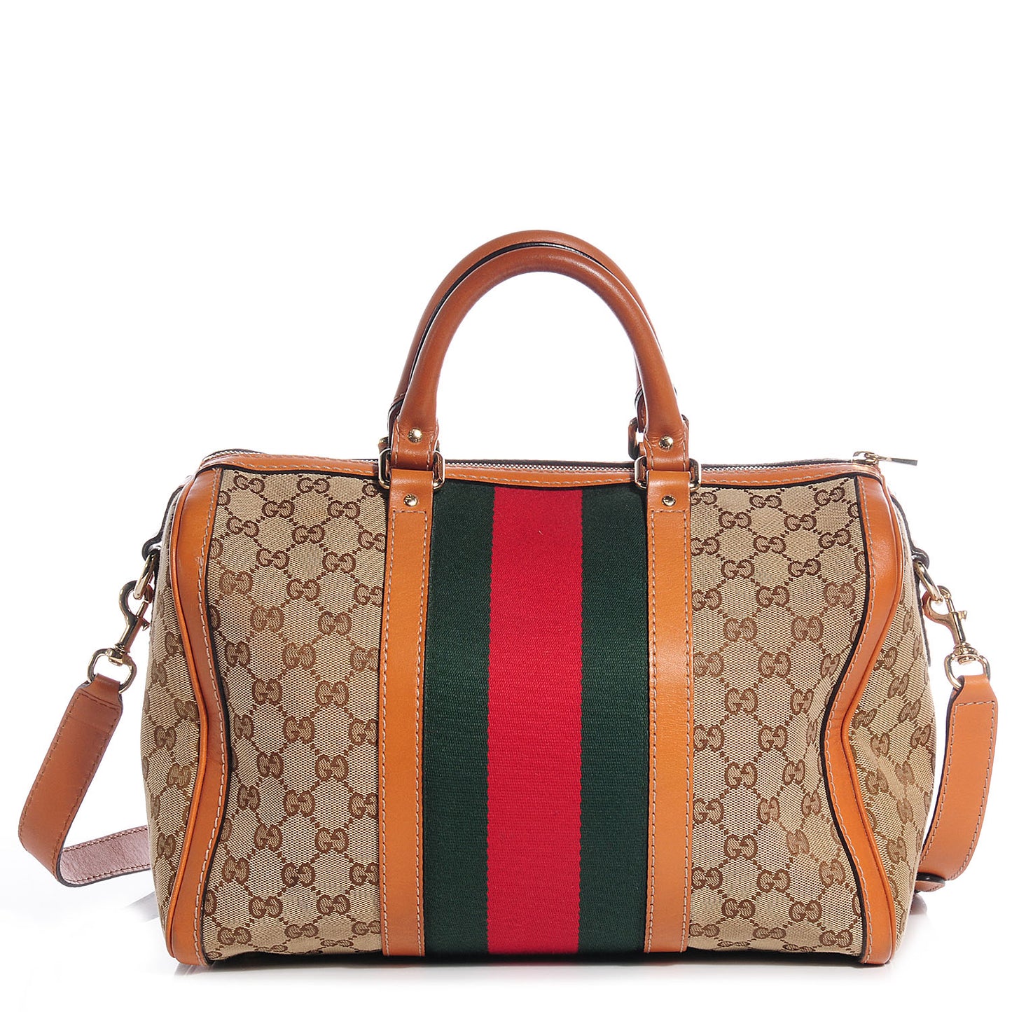 Monogram Vintage Web Medium Boston Tan