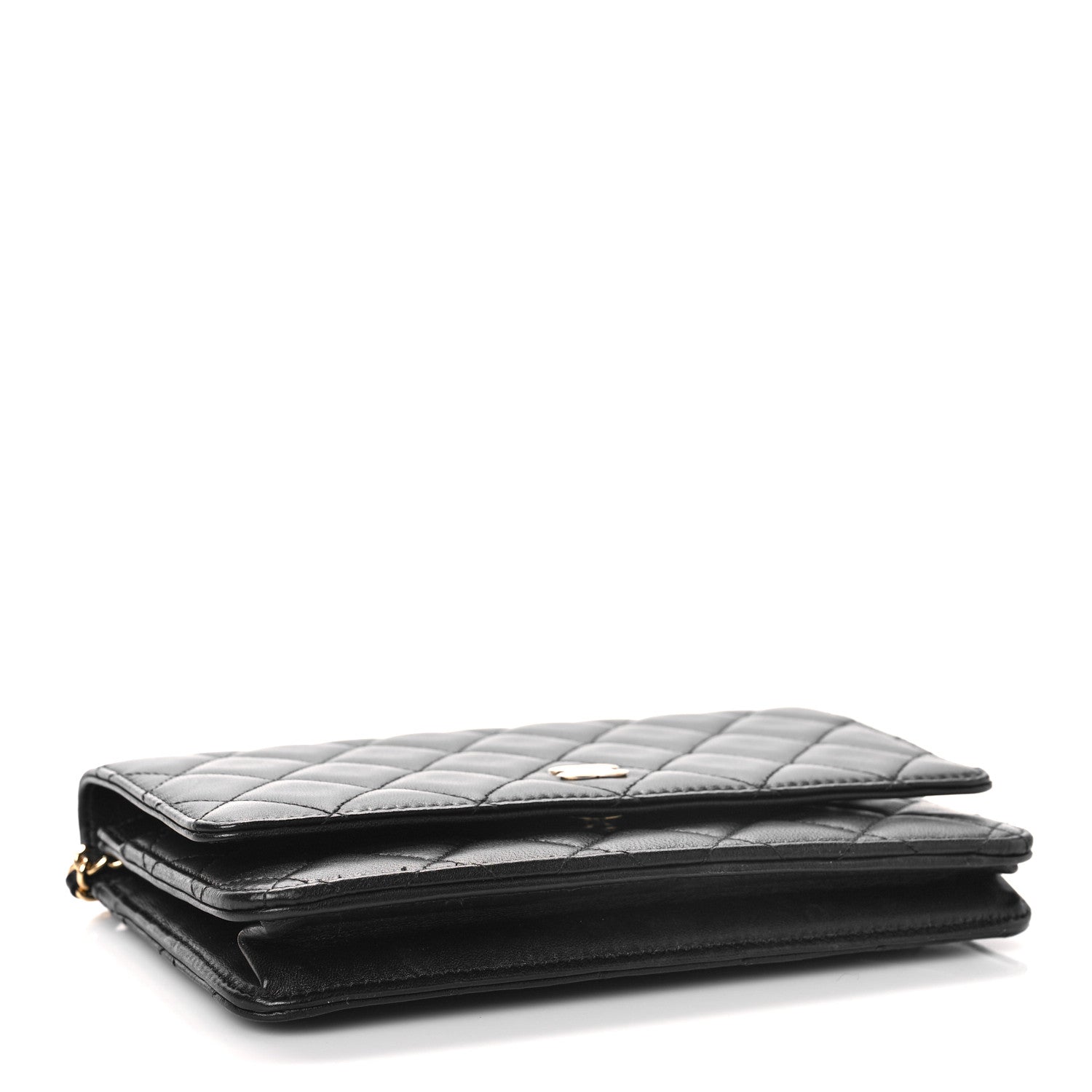 Chanel Lambskin Quilted Wallet On Chain WOC Black 4 of 10