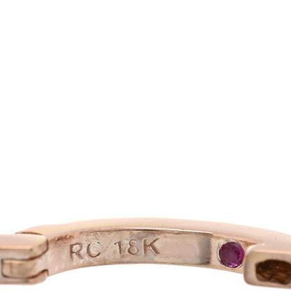 Roberto Coin 18K Rose Gold Diamond Classic Huggie Hoop Earrings 4 of 4