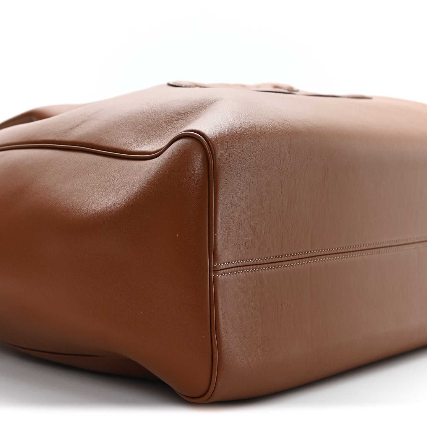 Smooth Calfskin Cuir Triomphe Cabas Drawstring Tan