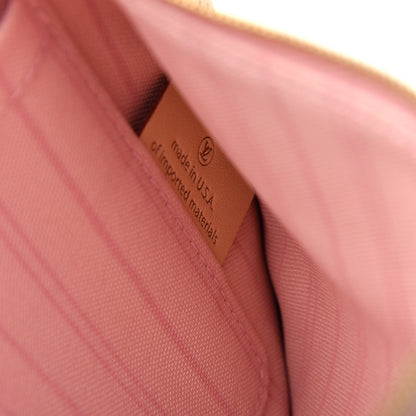 Louis Vuitton Damier Azur Neverfull MM GM Pochette Rose Ballerine 7 of 8