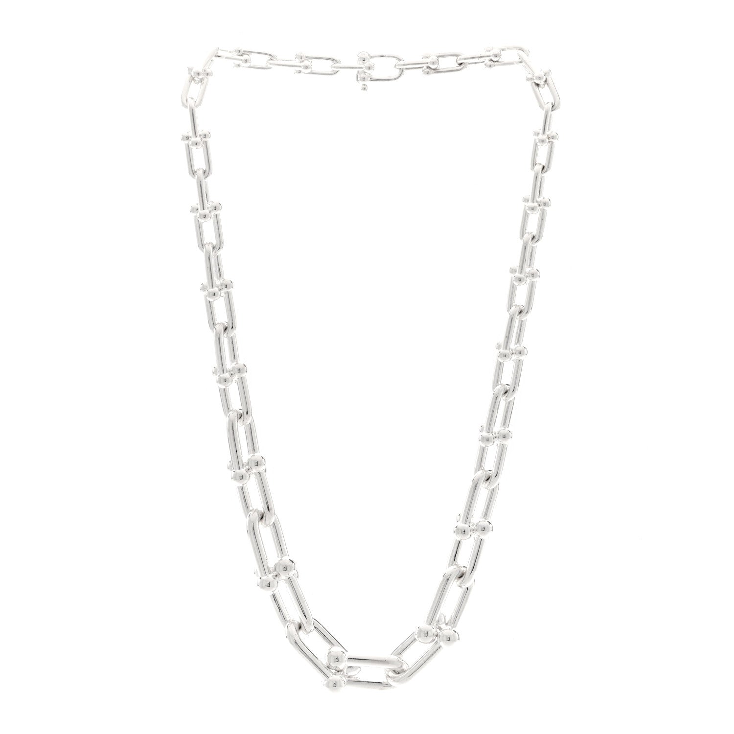 Tiffany Sterling Silver HardWear Graduated Link Necklace 3 of 4