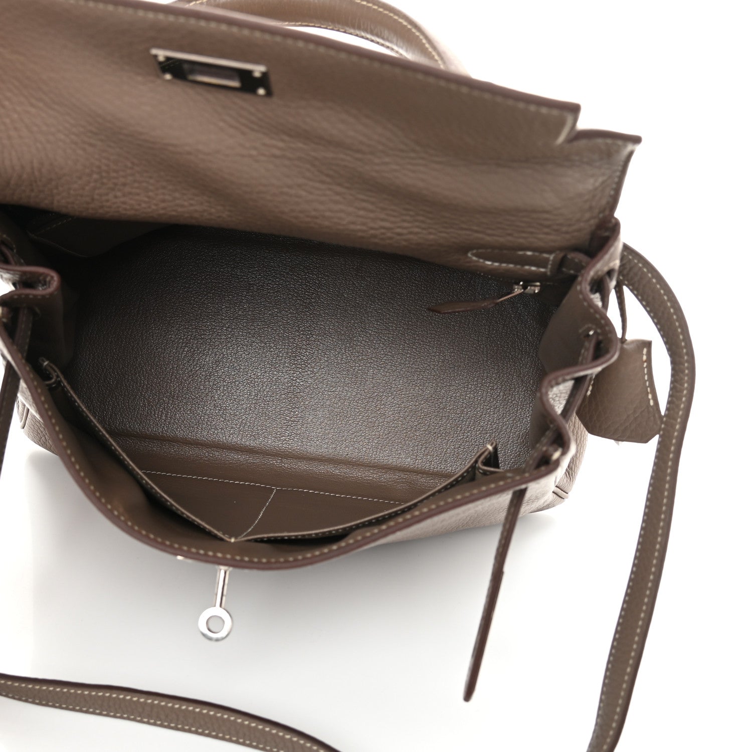 Hermes Taurillon Clemence Kelly Retourne 28 Etoupe 5 of 16