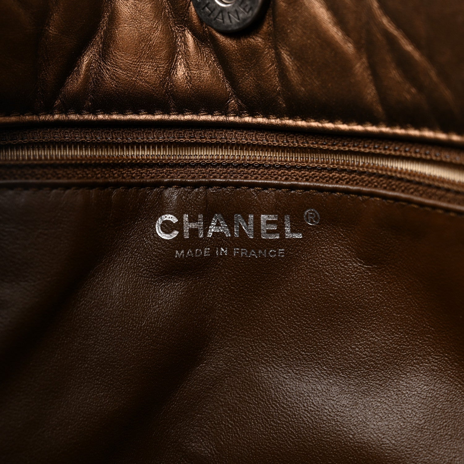 Chanel Metallic Aged Calfskin Quilted Reissue 2.55 Tote Bronze 6 of 12