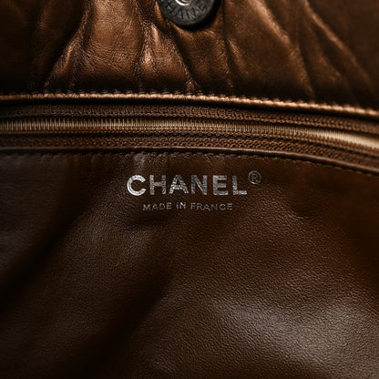 Chanel Metallic Aged Calfskin Quilted Reissue 2.55 Tote Bronze 6 of 12