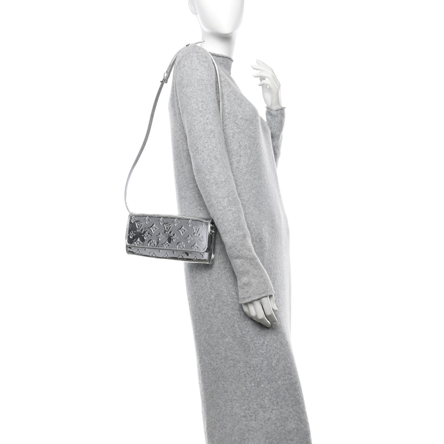 Louis Vuitton Monogram Miroir Pochette Twin Silver 2 of 9