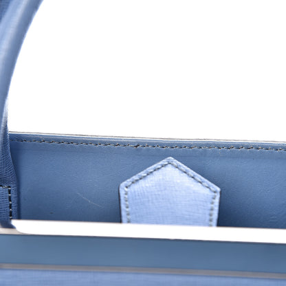 Fendi Vitello Elite Flamingo Petite 2Jours Tote Azzurro Nebula 9 of 14