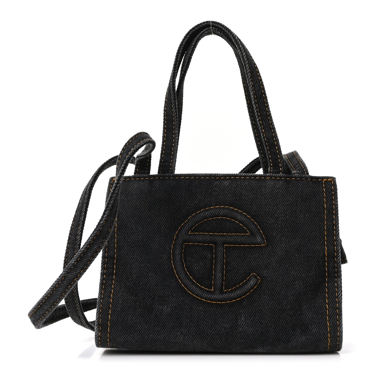 Denim Small Shopping Bag Black