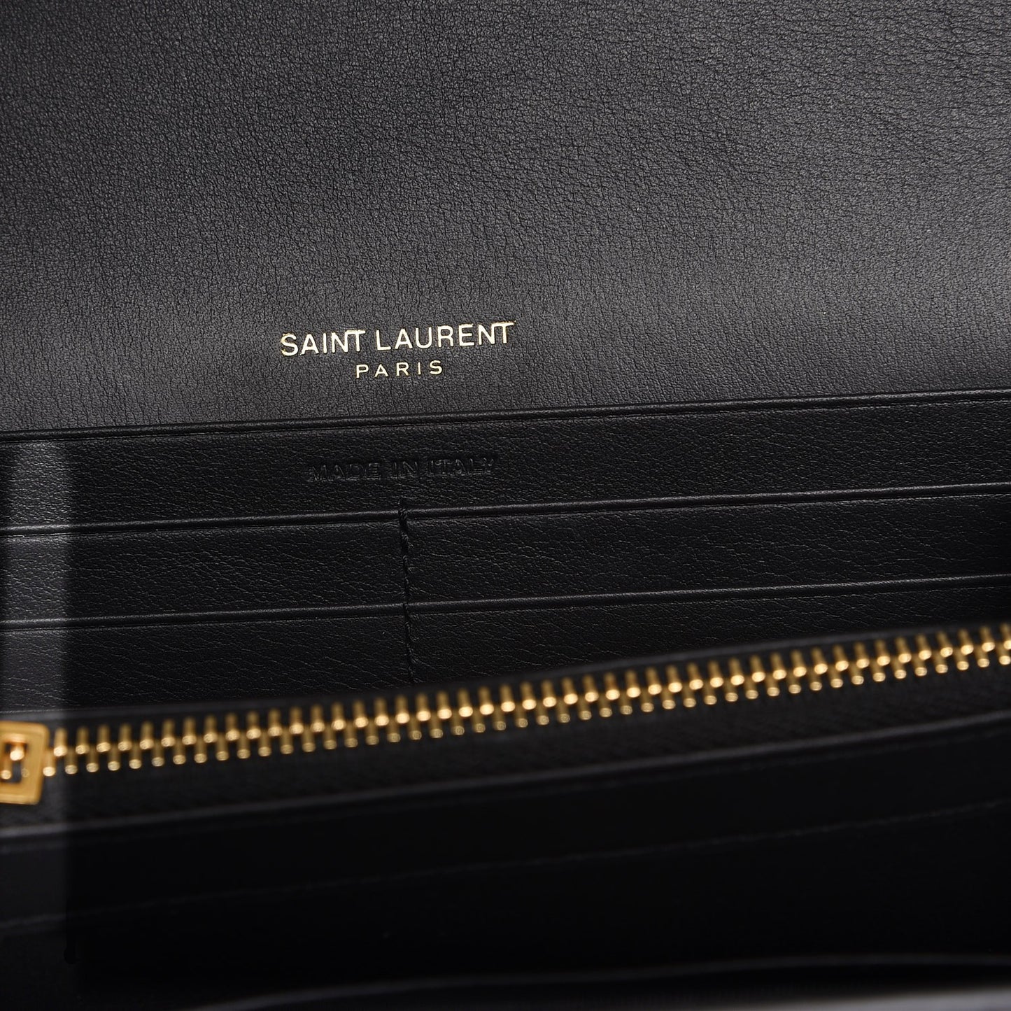 Calfskin Monogram Large Flap Wallet Black