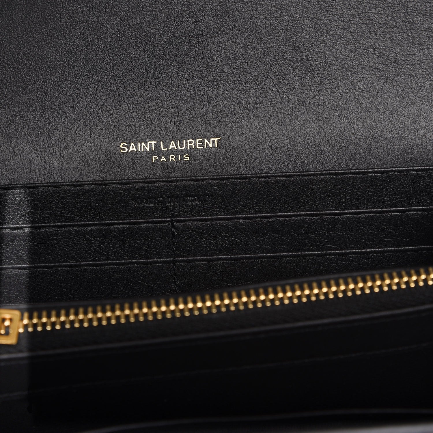 Saint Laurent Calfskin Monogram Large Flap Wallet Black 5 of 7