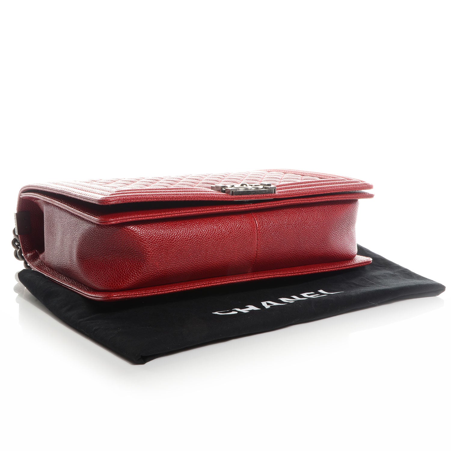 Chanel Caviar Large Boy Flap Dark Red 4 of 8