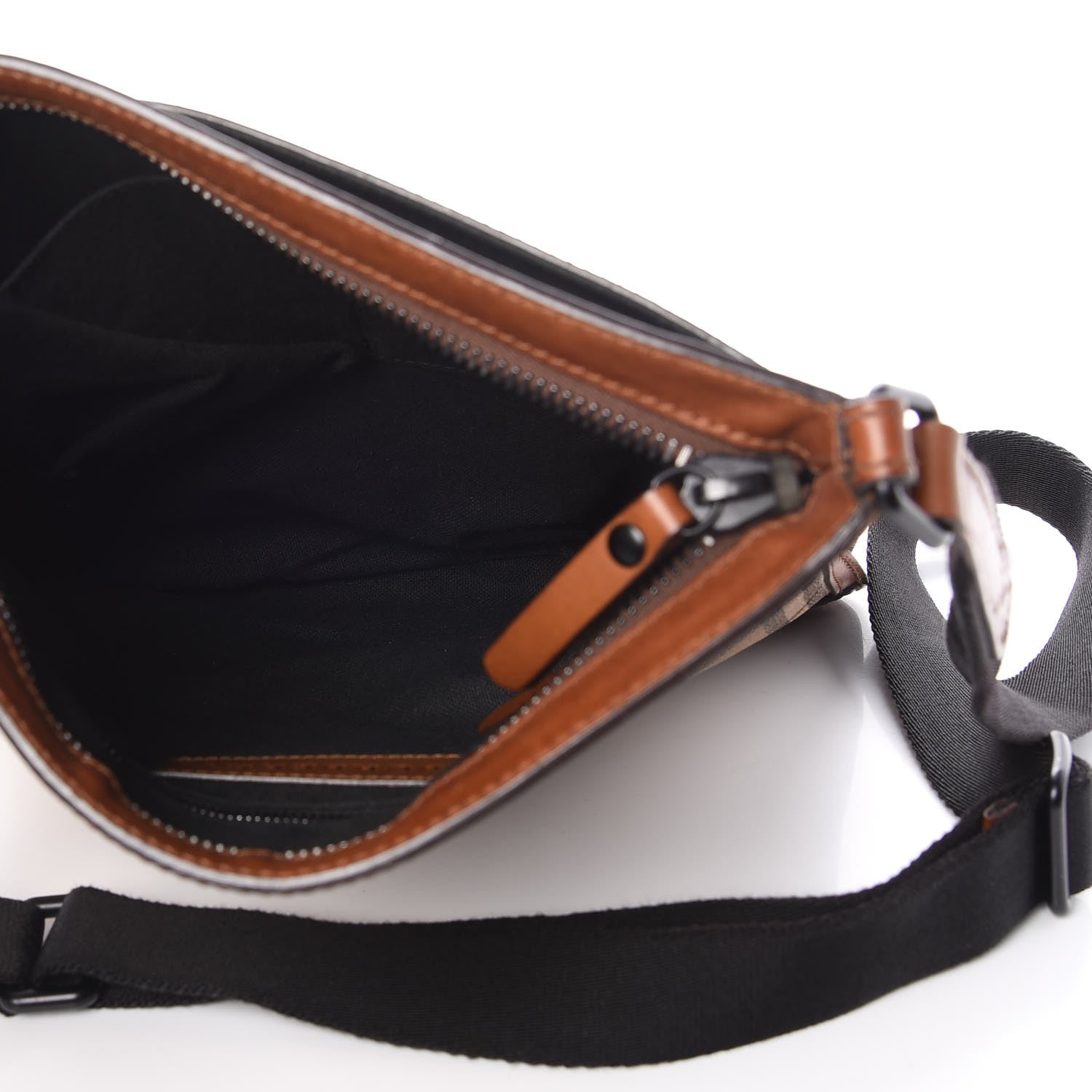 Burberry Haymarket Check Flat Crossbody Messenger Bag Tan 5 of 13