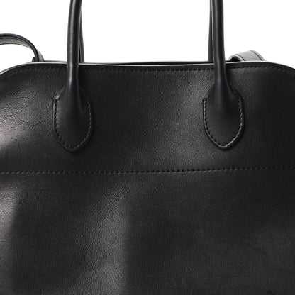 The Row Polished Saddle Calfskin Soft Margaux 12 Black 7 of 9