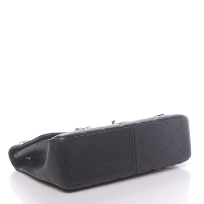 Chanel Caviar Quilted Jumbo Single Flap Black 4 of 12