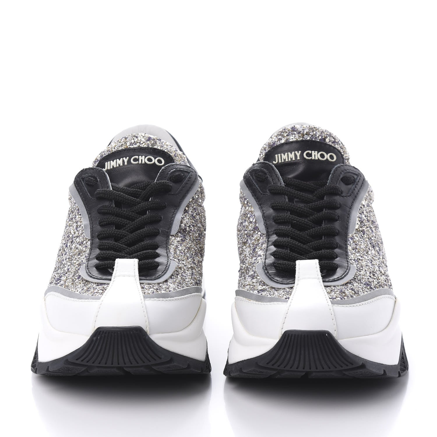 Jimmy Choo Glitter Raine Sneakers 37.5 White 2 of 7